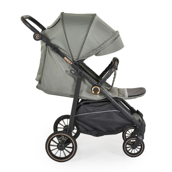 Carucior Sport Buggy  Green 0-22 kg, Pliere Tip Carte, Spatar Complet Reglabil, Roti EVA cu Suspensie, Copertina Mare