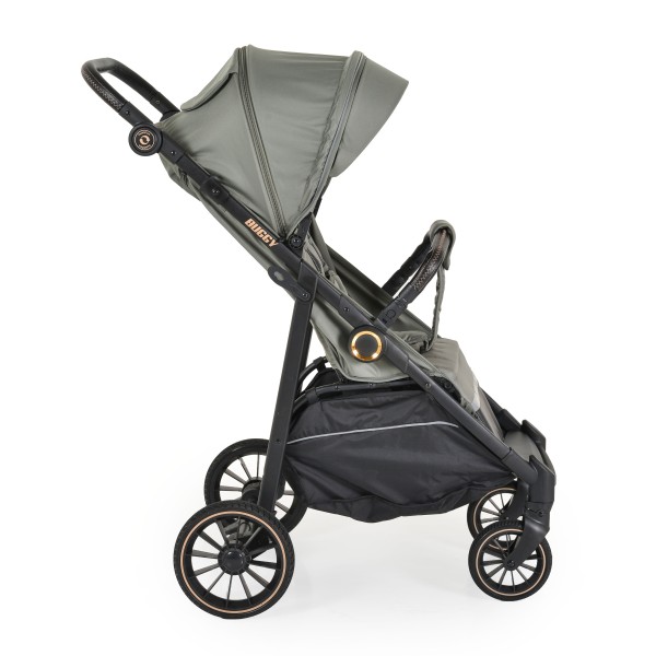 Carucior Sport Buggy  Green 0-22 kg, Pliere Tip Carte, Spatar Complet Reglabil, Roti EVA cu Suspensie, Copertina Mare