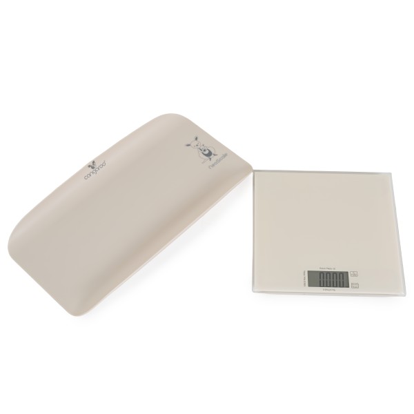 Cantar bebelusi si adulti 2 in 1 Cangaroo NeoScale Grey, 0.5-180 kg, tava detasabila, ecran LCD, functie tara