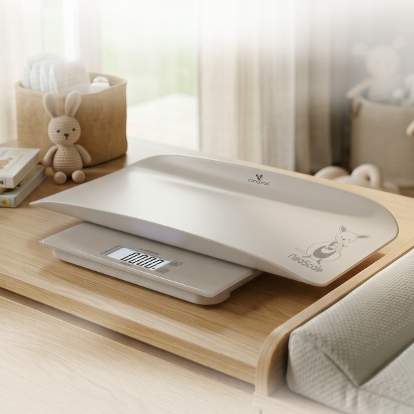 Cantar bebelusi si adulti 2 in 1 Cangaroo NeoScale Grey, 0.5-180 kg, tava detasabila, ecran LCD, functie tara