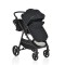 Cărucior copii Moni Tokyo Black 2 în 1, 0–4 ani, reversibil, aluminiu, accesorii incluse, 22 kg