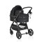 Cărucior copii Moni Tokyo Black 2 în 1, 0–4 ani, reversibil, aluminiu, accesorii incluse, 22 kg