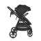 Cărucior copii Moni Tokyo Black 2 în 1, 0–4 ani, reversibil, aluminiu, accesorii incluse, 22 kg