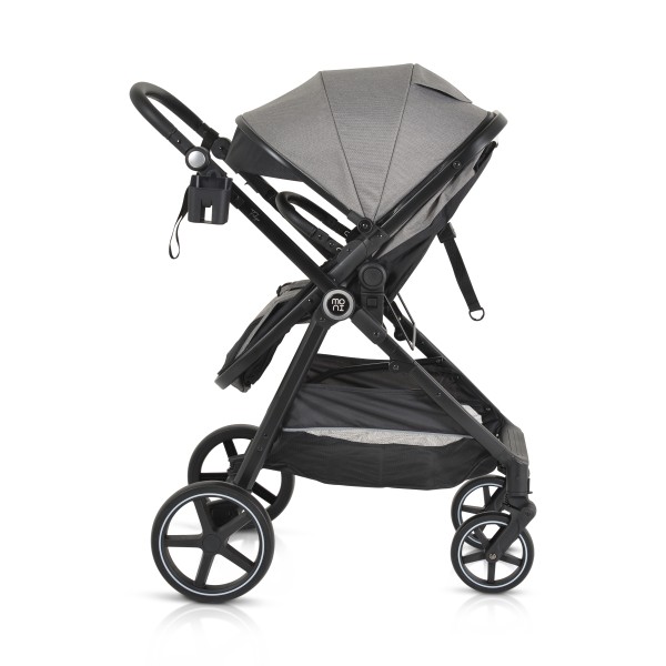 Cărucior copii Moni Tokyo Grey 2 în 1, 0–4 ani, reversibil, aluminiu, accesorii incluse, 22 kg