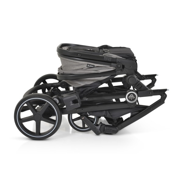 Cărucior copii Moni Tokyo Grey 2 în 1, 0–4 ani, reversibil, aluminiu, accesorii incluse, 22 kg