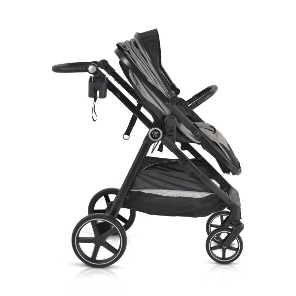 Cărucior copii Moni Tokyo Grey 2 în 1, 0–4 ani, reversibil, aluminiu, accesorii incluse, 22 kg
