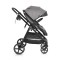 Cărucior copii Moni Tokyo Grey 2 în 1, 0–4 ani, reversibil, aluminiu, accesorii incluse, 22 kg