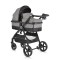 Cărucior copii Moni Tokyo Grey 2 în 1, 0–4 ani, reversibil, aluminiu, accesorii incluse, 22 kg