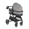 Cărucior copii Moni Tokyo Grey 2 în 1, 0–4 ani, reversibil, aluminiu, accesorii incluse, 22 kg