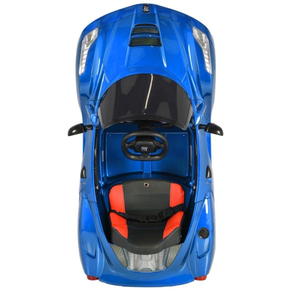 Masina Electrica Copii Moni Liberty blue 12V 7Ah, 3 Viteze 3-8 km/h, Telecomanda 2.4GHz, Bluetooth, LED, Roti EVA
