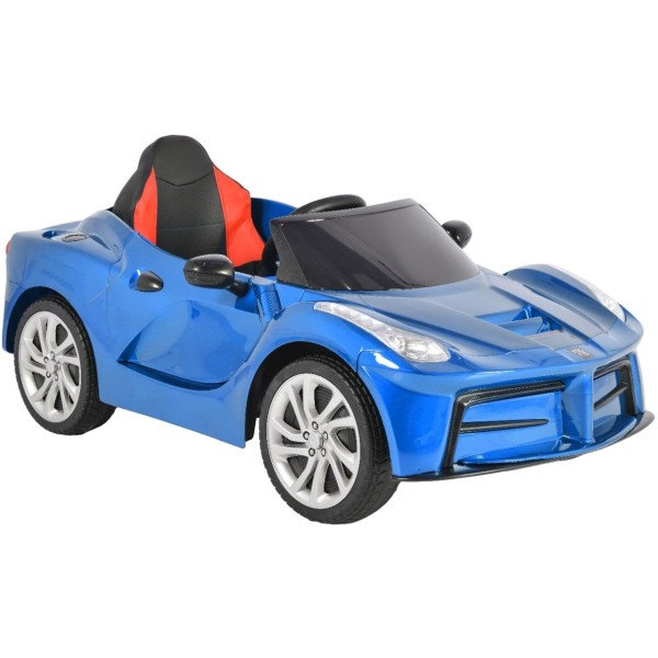 Masina Electrica Copii Moni Liberty blue 12V 7Ah, 3 Viteze 3-8 km/h, Telecomanda 2.4GHz, Bluetooth, LED, Roti EVA