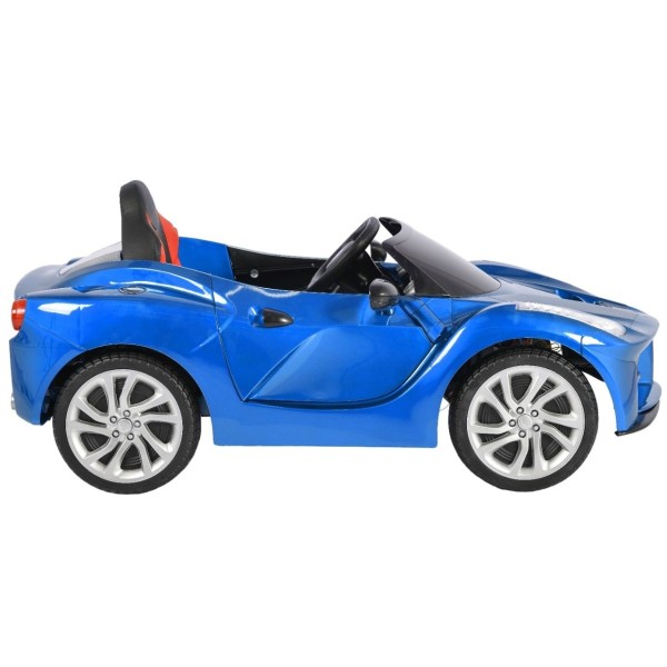 Masina Electrica Copii Moni Liberty blue 12V 7Ah, 3 Viteze 3-8 km/h, Telecomanda 2.4GHz, Bluetooth, LED, Roti EVA