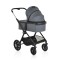 Cărucior 3in1 Cangaroo Joker Grey, Cadru Aluminiu, Scaun Auto i-SIZE Inclus, Pliere Semiautomată, Copertină UV50+, 0-4 Ani
