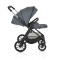 Cărucior 3in1 Cangaroo Joker Grey, Cadru Aluminiu, Scaun Auto i-SIZE Inclus, Pliere Semiautomată, Copertină UV50+, 0-4 Ani
