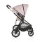 Cărucior 3in1 Cangaroo Joker Rose, Cadru Aluminiu, Scaun Auto i-SIZE Inclus, Pliere Semiautomată, Copertină UV50+, 0-4 Ani