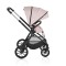 Cărucior 3in1 Cangaroo Joker Rose, Cadru Aluminiu, Scaun Auto i-SIZE Inclus, Pliere Semiautomată, Copertină UV50+, 0-4 Ani