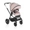Cărucior 3in1 Cangaroo Joker Rose, Cadru Aluminiu, Scaun Auto i-SIZE Inclus, Pliere Semiautomată, Copertină UV50+, 0-4 Ani