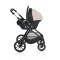 Cărucior 3in1 Cangaroo Joker Rose, Cadru Aluminiu, Scaun Auto i-SIZE Inclus, Pliere Semiautomată, Copertină UV50+, 0-4 Ani