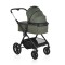 Cărucior 3in1 Cangaroo Joker Green, Cadru Aluminiu, Scaun Auto i-SIZE Inclus, Pliere Semiautomată, Copertină UV50+, 0-4 Ani