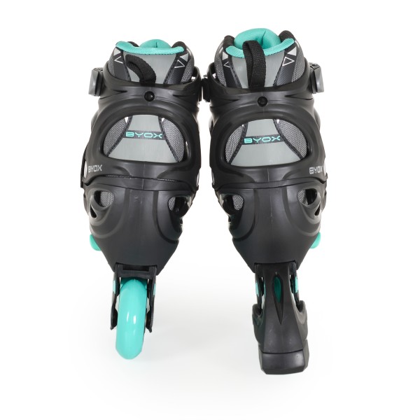 Role Reglabile Byox Dazzle Turquoise L 38-41, Rulmenți ABEC-5, Bază Aluminiu, Geantă Inclusă