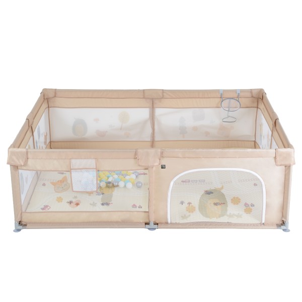 Spatiu de joaca copii Moni GameZone, 6-36 luni, 200x150 cm, covoras XPE, bile, cos baschet, pliabil
