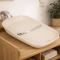 Saltea de înfășat Cangaroo Nuvia Beige din EVA impermeabil, cu centură, înclinare antireflux și scală măsurare, 0-12 luni