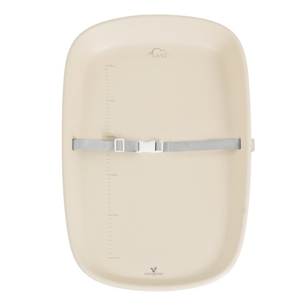 Saltea de înfășat Cangaroo Nuvia Beige din EVA impermeabil, cu centură, înclinare antireflux și scală măsurare, 0-12 luni