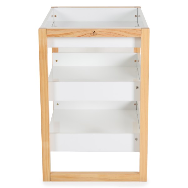 Masa de Infasat Cangaroo Timber din Lemn de Pin, 2 Rafturi Depozitare, pentru Saltea 50x70 cm