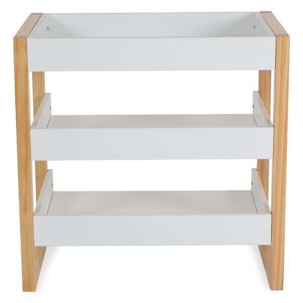 Masa de Infasat Cangaroo Timber din Lemn de Pin, 2 Rafturi Depozitare, pentru Saltea 50x70 cm