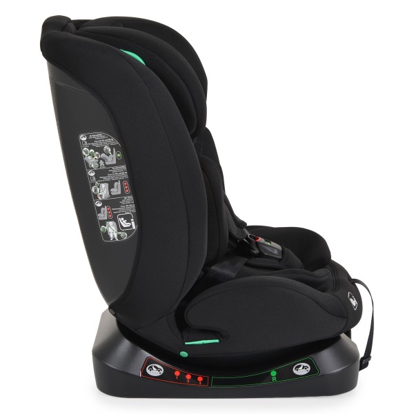 Scaun Auto Moni Aventura Black 40-150 cm R129 i-Size, 0-12 ani, Pozitie somn, Protecție Laterală