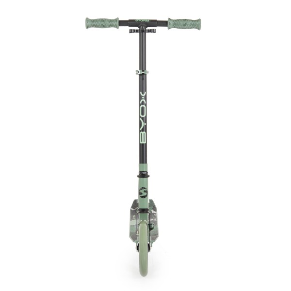Trotineta Pliabila Byox Storm Green din Aluminiu, Ghidon Reglabil 90-99 cm, 6+ Ani, Max 100 kg, Roti 200 mm