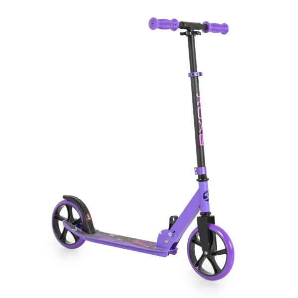 Trotineta Pliabila Byox Storm Liliac din Aluminiu, Ghidon Reglabil 90-99 cm, 6+ Ani, Max 100 kg, Roti 200 mm