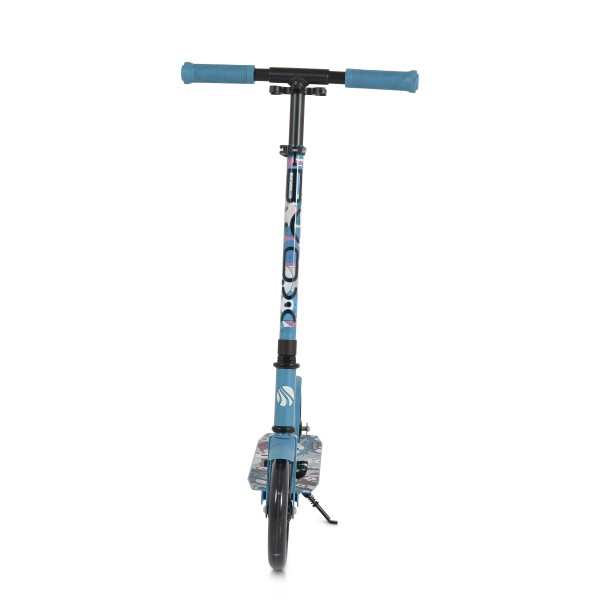 Trotineta Pliabila Byox Monster Blue, 6+ Ani, Roti LED 200 mm, Ghidon Reglabil 84-97 cm, ABEC-7, Max 100 kg