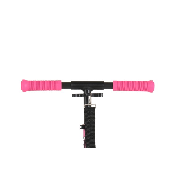 Trotineta Pliabila Byox Monster Pink, 6+ Ani, Roti LED 200 mm, Ghidon Reglabil 84-97 cm, ABEC-7, Max 100 kg