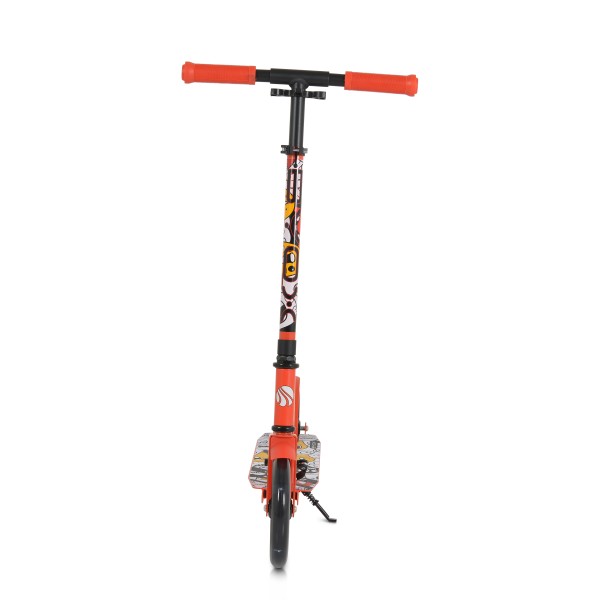 Trotineta Pliabila Byox Monster Red, 6+ Ani, Roti LED 200 mm, Ghidon Reglabil 84-97 cm, ABEC-7, Max 100 kg