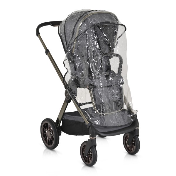 Cărucior 2in1 Cangaroo I Click Gray, Cadru Aluminiu, Pliere One Touch, Scaun Reversibil, Coș Nou-Născut Inclus, 0-4 Ani