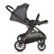 Cărucior 2in1 Cangaroo I Click Gray, Cadru Aluminiu, Pliere One Touch, Scaun Reversibil, Coș Nou-Născut Inclus, 0-4 Ani