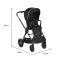 Cărucior 2in1 Cangaroo I Click Black, Cadru Aluminiu, Pliere One Touch, Scaun Reversibil, Coș Nou-Născut Inclus, 0-4 Ani