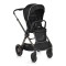 Cărucior 2in1 Cangaroo I Click Black, Cadru Aluminiu, Pliere One Touch, Scaun Reversibil, Coș Nou-Născut Inclus, 0-4 Ani