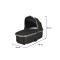 Cărucior 2in1 Cangaroo I Click Black, Cadru Aluminiu, Pliere One Touch, Scaun Reversibil, Coș Nou-Născut Inclus, 0-4 Ani