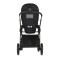Cărucior 2in1 Cangaroo I Click Black, Cadru Aluminiu, Pliere One Touch, Scaun Reversibil, Coș Nou-Născut Inclus, 0-4 Ani
