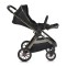 Cărucior 2in1 Cangaroo I Click Black, Cadru Aluminiu, Pliere One Touch, Scaun Reversibil, Coș Nou-Născut Inclus, 0-4 Ani