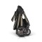 Cărucior 2in1 Cangaroo I Click Black, Cadru Aluminiu, Pliere One Touch, Scaun Reversibil, Coș Nou-Născut Inclus, 0-4 Ani