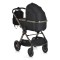 Cărucior 2in1 Cangaroo I Click Black, Cadru Aluminiu, Pliere One Touch, Scaun Reversibil, Coș Nou-Născut Inclus, 0-4 Ani