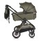 Cărucior 2in1 Cangaroo I Click Green, Cadru Aluminiu, Pliere One Touch, Scaun Reversibil, Coș Nou-Născut Inclus, 0-4 Ani
