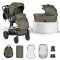 Cărucior 2in1 Cangaroo I Click Green, Cadru Aluminiu, Pliere One Touch, Scaun Reversibil, Coș Nou-Născut Inclus, 0-4 Ani