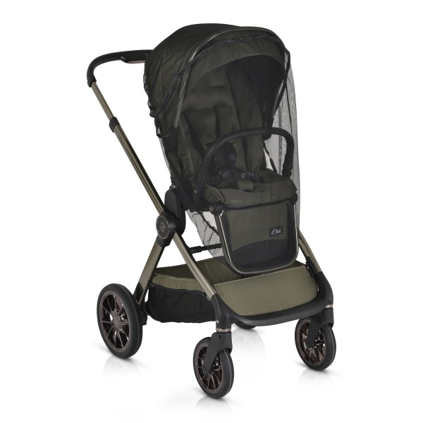 Cărucior 2in1 Cangaroo I Click Green, Cadru Aluminiu, Pliere One Touch, Scaun Reversibil, Coș Nou-Născut Inclus, 0-4 Ani