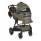 Cărucior 2in1 Cangaroo I Click Green, Cadru Aluminiu, Pliere One Touch, Scaun Reversibil, Coș Nou-Născut Inclus, 0-4 Ani