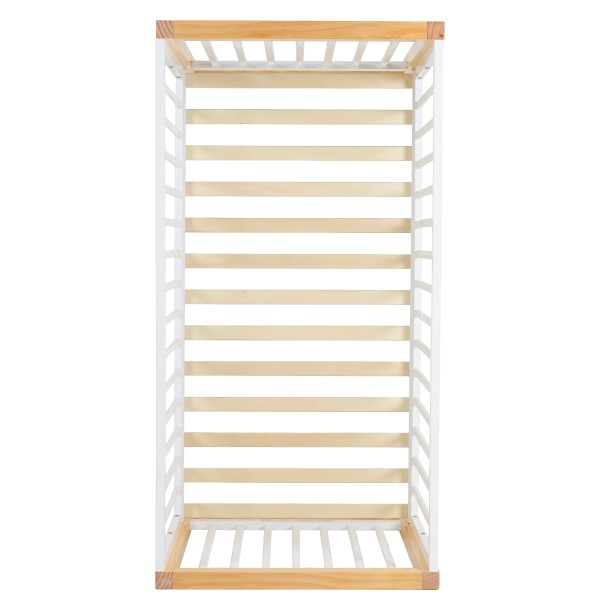 Pătuț Bebeluși Cangaroo Sierra White 120x60 cm, Lemn Masiv Pin, Construcție Stabilă