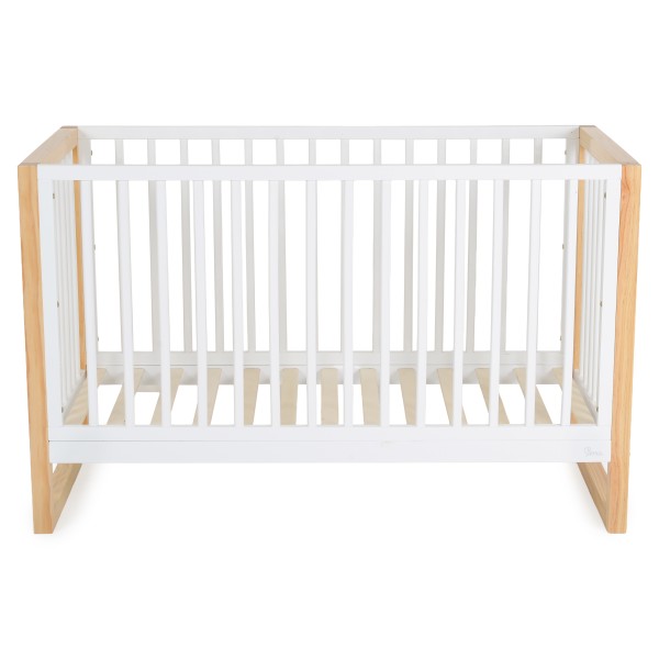 Pătuț Bebeluși Cangaroo Sierra White 120x60 cm, Lemn Masiv Pin, Construcție Stabilă